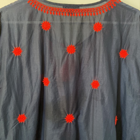J. Crew | Embroidered Indian Cotton Beach Tunic - Picture 7 of 8